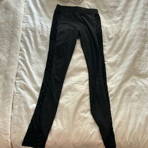 Motel Rocks Tasha Legging in black lace. Lace side leggings size XS